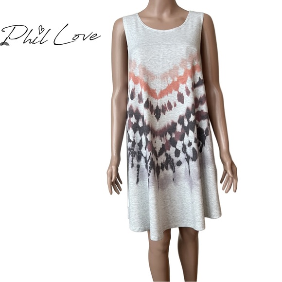 NWT Phil Love Tie Dye Mini Dress Sleeveless and Super Soft size M - Picture 3 of 8